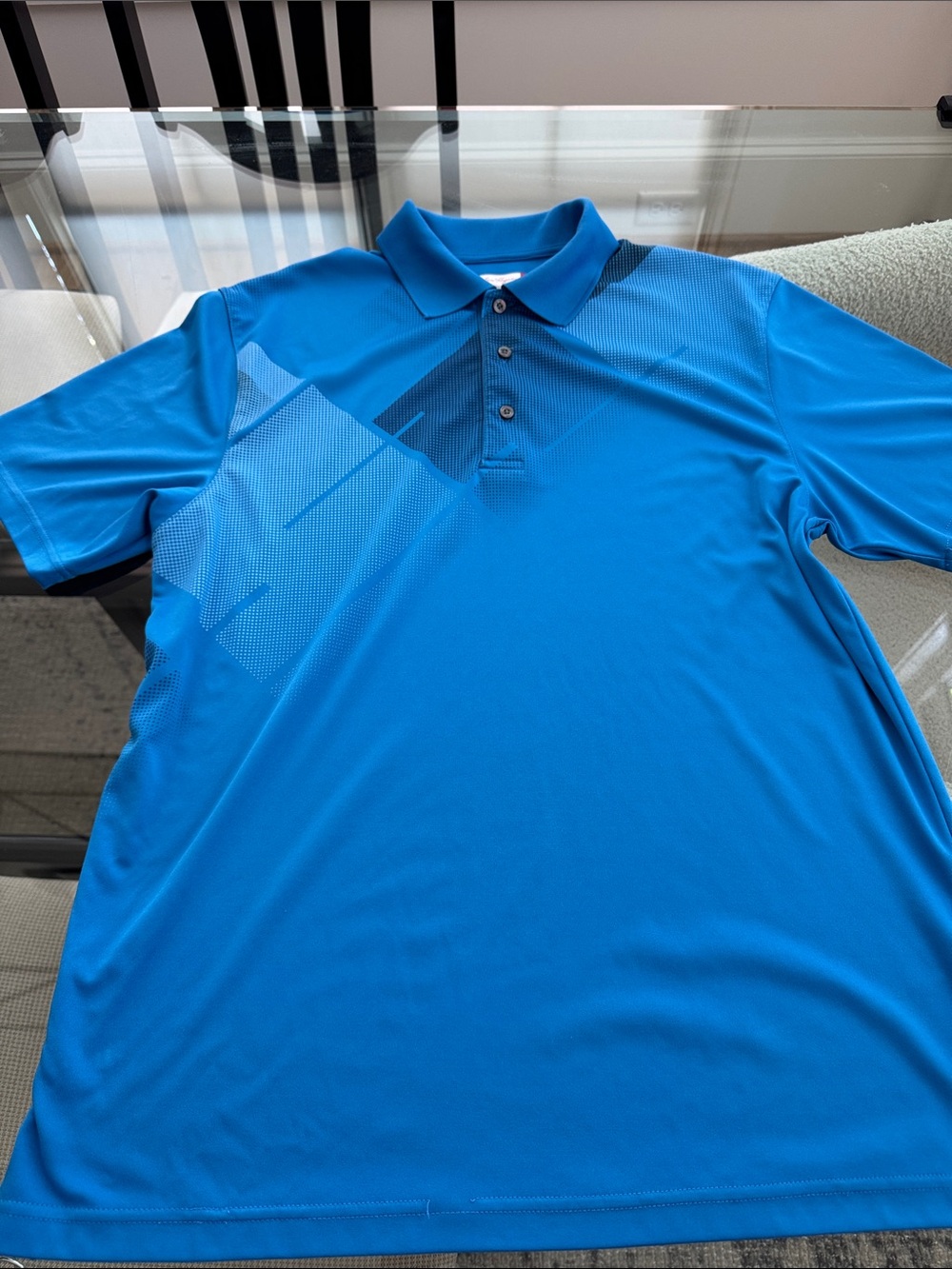 Ben Hogan Bright Blue Men's Polo with Subtle Dark Accent